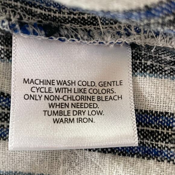 Kelly Renee Linen Blend Striped Sleeveless Romper Sz XL Nautical Coastal Beachy - Picture 8 of 8